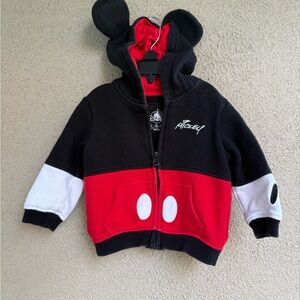Disney 12 month Mickey Mouse Toddler Hoodie,Hood features 3D
Mickey Ears.